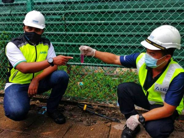 Ujian klorin di tapak pembinaan itu mengesahkan bekalan air yang diterima merupakan air terawat.