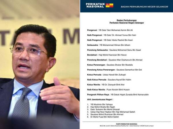 Senarai struktur organisasi PN Selangor.