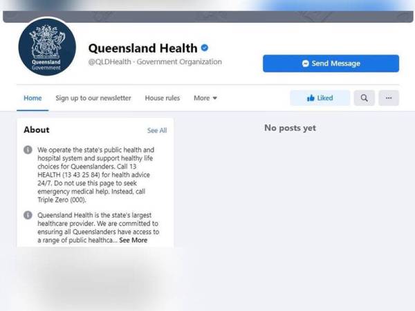 Beberapa laman rasmi pemerintah Australia pada mulanya turut terkesan di bawah sekatan tersebut. - Foto Agensi