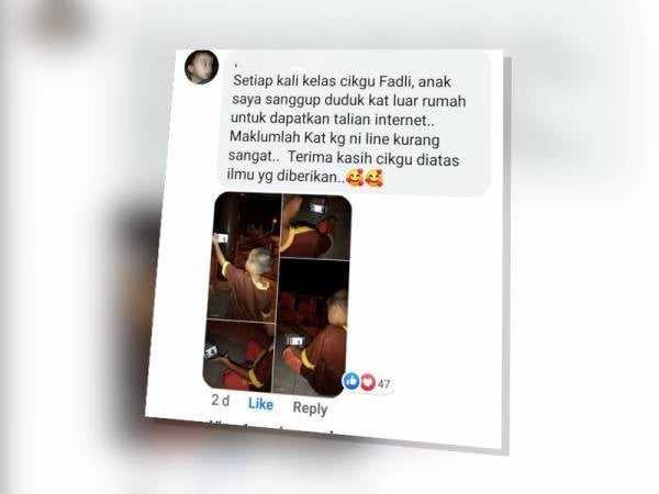 Antara perkongsian ibu bapa pelajar yang memuji kelas dalam talian yang dilakukan Mohd Fadli. - Foto FB Mohd Fadli Salleh.