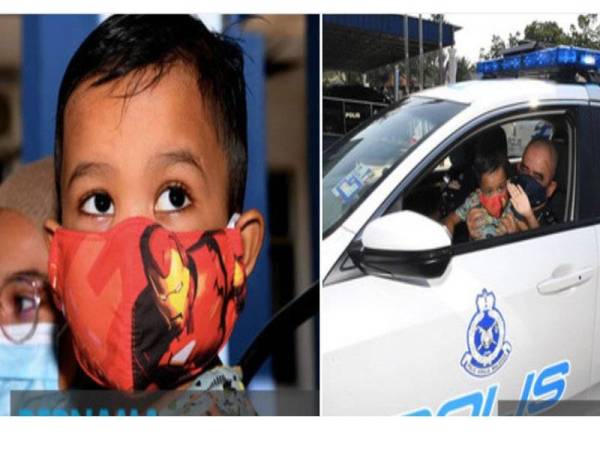 Mohamad Ammar Dhani Mohd Azuan, 7, yang sebelum ini telah mencapai impiannya untuk menaiki kereta peronda polis (MPV), meninggal dunia semalam.