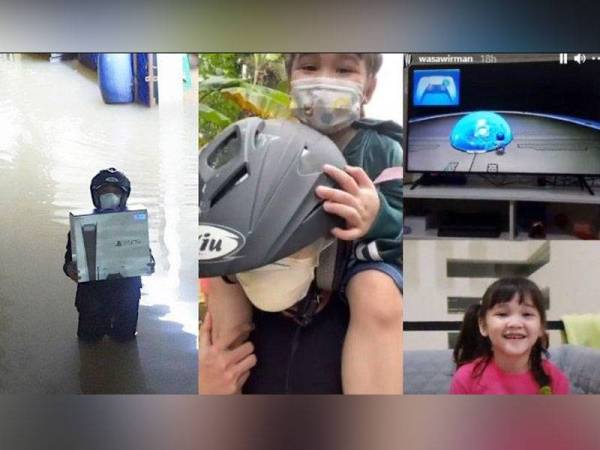 Wasa nekad redah banjir demi PS5 untuk dihadiahkan kepada anak perempuannya. - Foto: Tribunnews