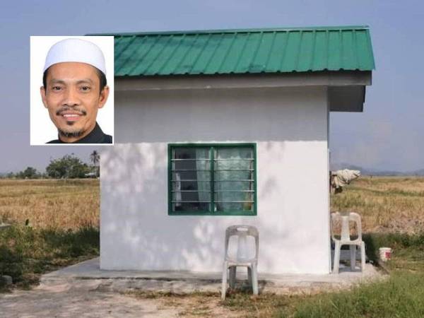 Rumah pondok sementara tanpa keperluan asas untuk seorang warga emas di Batu 16, Padang Lumat, Jerai yang tular di laman sosial Facebook. Gambar kecil: Sabri Azit