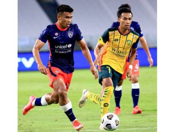Safawi Rasid menjaringkan gol sulung JDT malam tadi. - Foto: Facebook Johor Southern Tigers