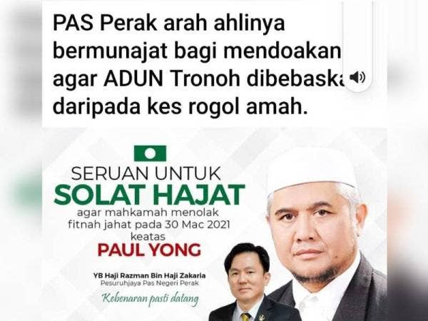 Kenyataan yang tular di media sosial.