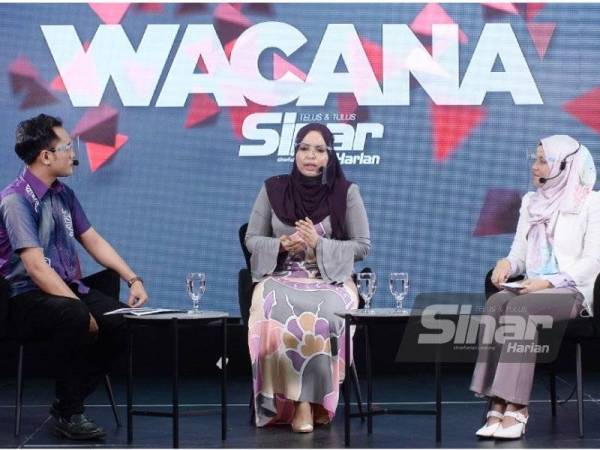 Dari kiri, Ismail, Fadwah dan Sharifah Syahirah dalam Wacana Sinar Harian Siri ke-237 yang disiarkan menerusi dalam talian pada Selasa.