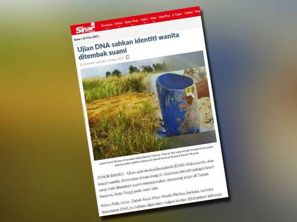 Laporan Sinar Harian pada Selasa.