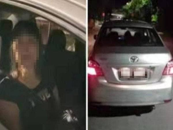 Gambar pemandu wanita dan kenderaan yang melanggar dua motosikal tular di laman sosial.