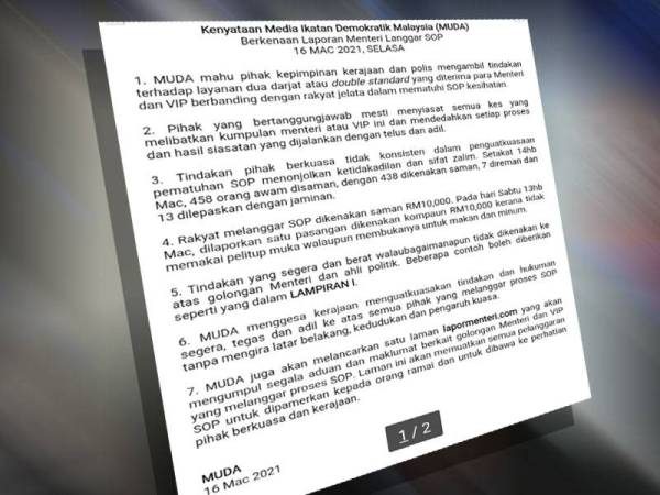 Kenyataan Muda pada Selasa.