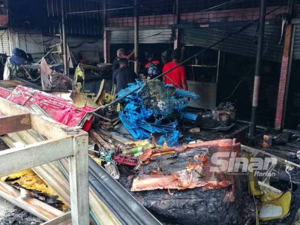 Keadaan di lokasi kebakaran.