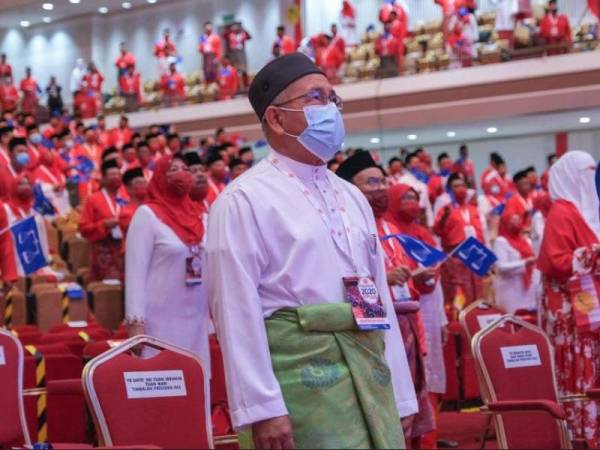 Tuan Ibrahim ketika hadir pada Perhimpunan Agung UMNO (PAU) 2020. -Foto Media Presiden Pas