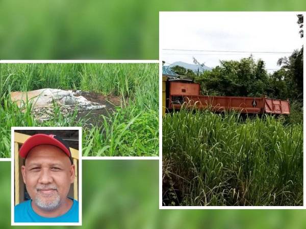 Guni putih yang mengandungi najis haiwan pecah dibuang seorang pemandu lori hingga menyebabkan bau busuk. (Penduduk sempat menangkap gambar lori yang membuang najis berhampiran rumah penduduk, Gambar kecil: Ibrahim Yop Mohd Nasir)