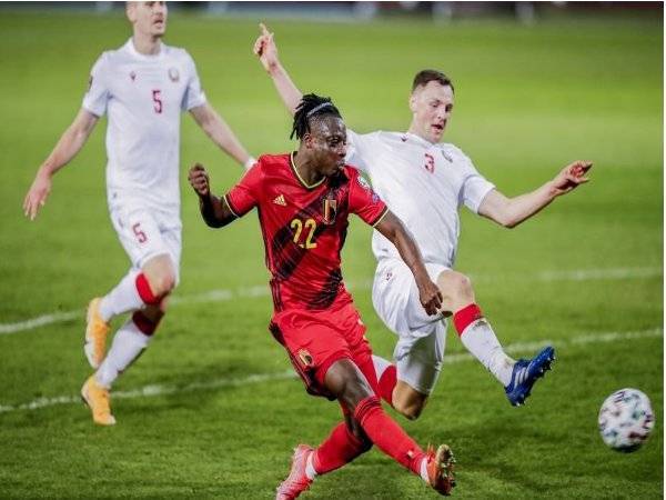 Jeremy Doku menjaringkan gol keempat Belgium pada perlawaan berkenaan.
