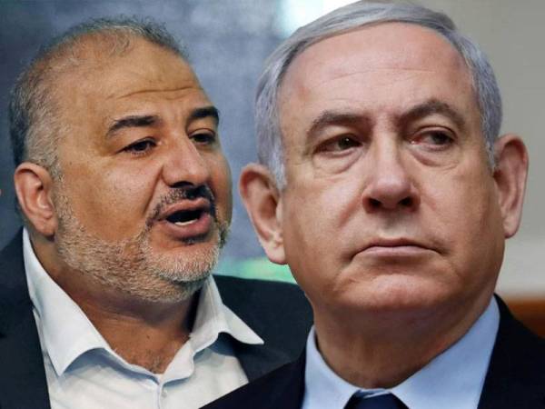 Mansour Abbas dan Benjamin Netanyahu 