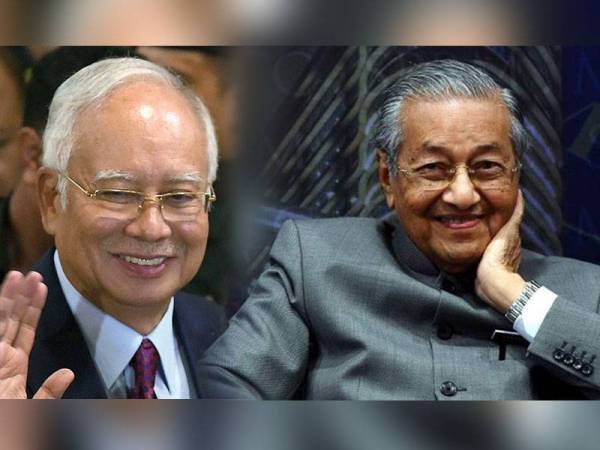 Gambar dari kiri: Najib - Foto Bernama, Dr Mahathir