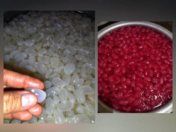 Buah kabung yang telah diproses.