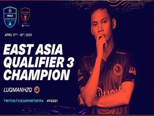 GBX.LuqmanHzq, muncul juara FIFA Global Series East Asia Qualifier 3 yang berakhir pada Ahad. - GBX.LuqmanHzq