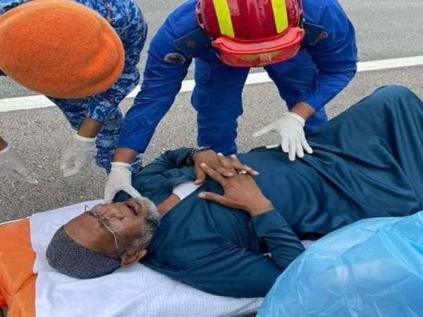 Keadaan Nash ketika terlibat dalam kemalangan di Kilometer 250.8 Lebuhraya Utara-Selatan arah Utara pada Selasa. - Foto: Sumber orang awam