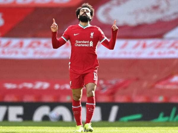 Salah menjaringkan gol tunggal Liverpool di Anfield sebentar tadi.