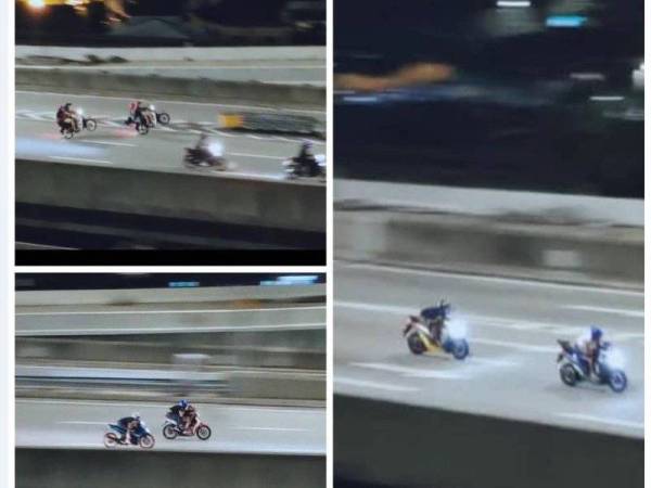 Antara penunggang motosikal yang ditahan dalam operasi samseng jalanan di sekitar ibu kota pada Ahad.