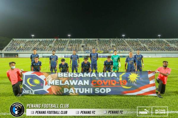 Skuad Harimau Kumbang kini mengumpul 19 mata berada pada kedudukan keempat Liga Super selepas mengharungi 10 perlawanan. Foto: PENANG FC