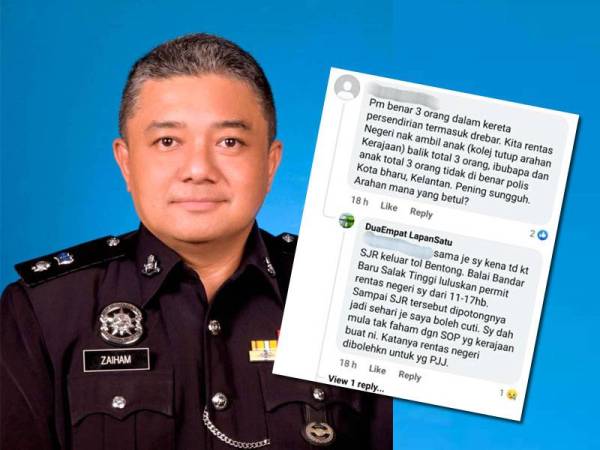Zaiham Mohd Kahar
Gambar kecil: Tangkap layar komen di akaun Facebook atas nama 'DuaEmpat LapanSatu',