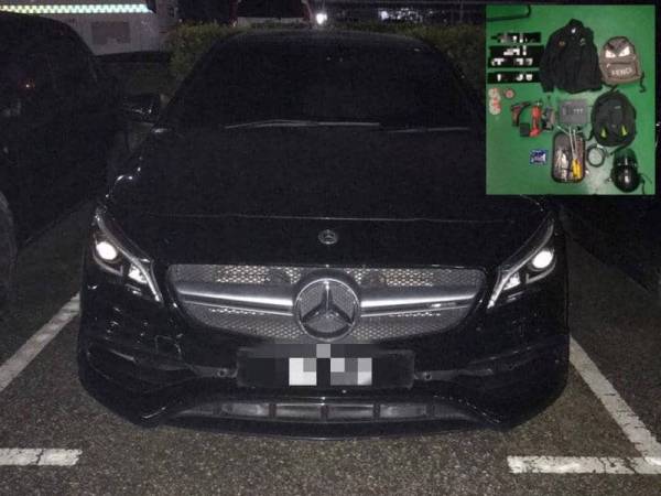 Pelbagai peralatan dan barangan yang dirampas dalam serbuan yang dijalankan.