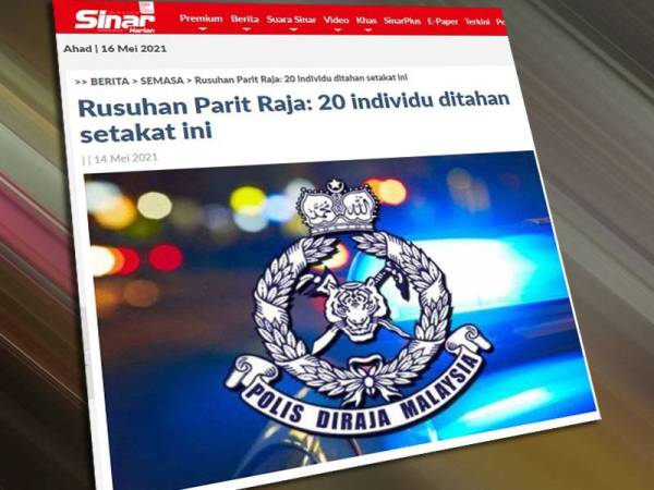 Sebelum ini Sinar Harian melaporkan seramai 20 individu ditahan polis kerana dipercayai terbabit dalam kejadian merusuh di Parit Raja, Batu Pahat yang tular dalam laman sosial, pada Khamis.