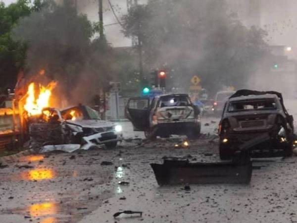 Keadaan kemalangan yang meragut nyawa mangsa.