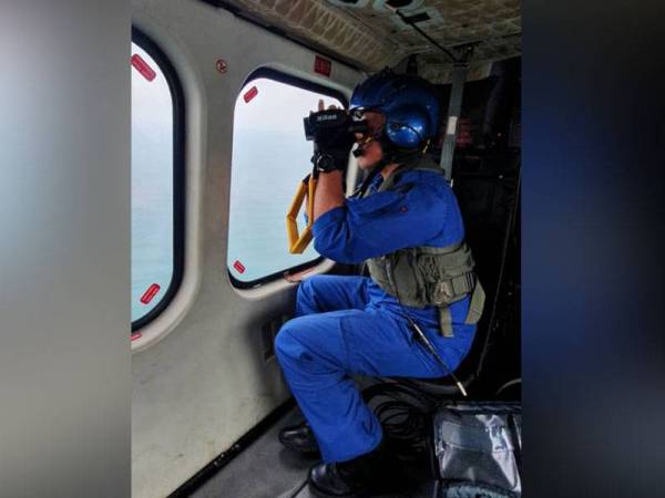 Pesawat udara AW139 turut digunakan dalam Ops Carilamat dua nelayan yang masih hilang. Foto: Maritim