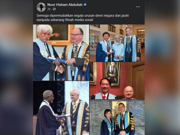 Tangkap layar Facebook Dr Noor Hisham yang menyangkal dakwaan beliau dikaitkan dengan upacara pergerakan Freemasons dan keagamaan.