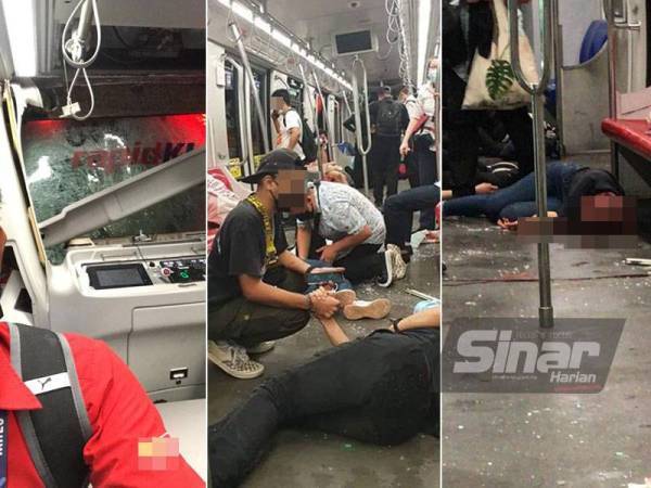 LRT Laluan Kelana Jaya mengalami kemalangan melibatkan tren bernombor 40 dan 81.
