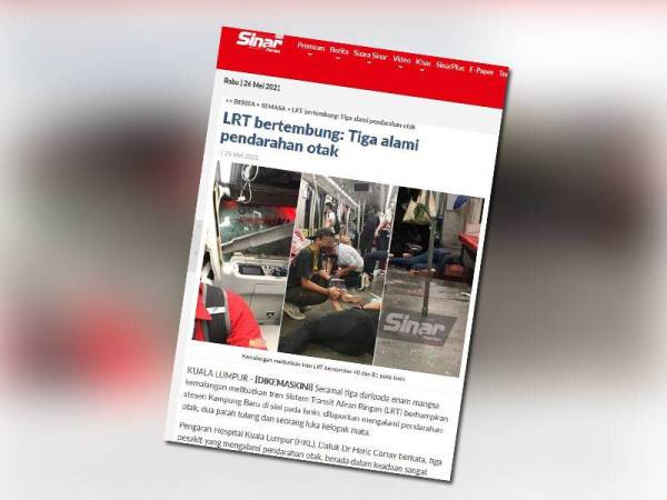 Laporan Sinar Harian pada Selasa.