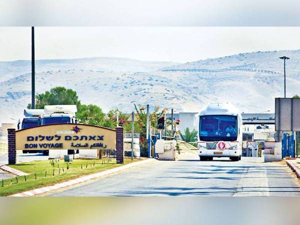 Lintasan antarabangsa antara Irbid di Jordan dengan Beit Shean di Israel. - Foto AFP