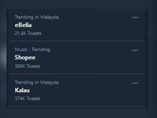 Program e-Belia 'trending' di Twitter.