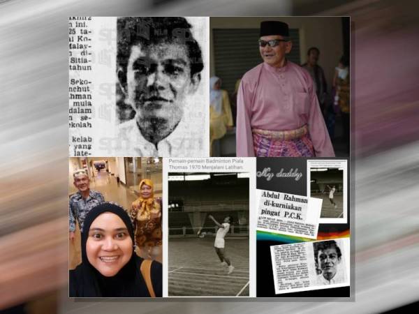 Keratan akhbar mengenai Abdul Rahman ketika bergelar pemain badminton Malaysia suatu ketika dahulu.