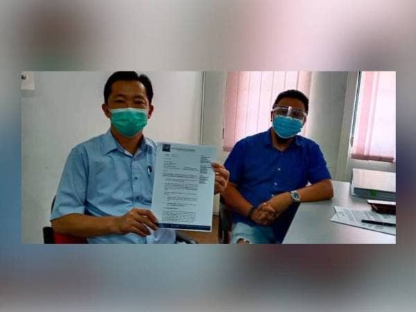 Kee Chin menunjukkan notis tuntutan yang diterima melalui e-mail pada Isnin.