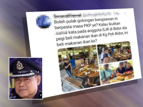 Tangkap layar gambar seorang selebriti menyertai majlis sosial di Bidor pada Khamis lalu. - Foto ihsan pembaca, gambar kecil: Wan Azharuddin Wan Ismail