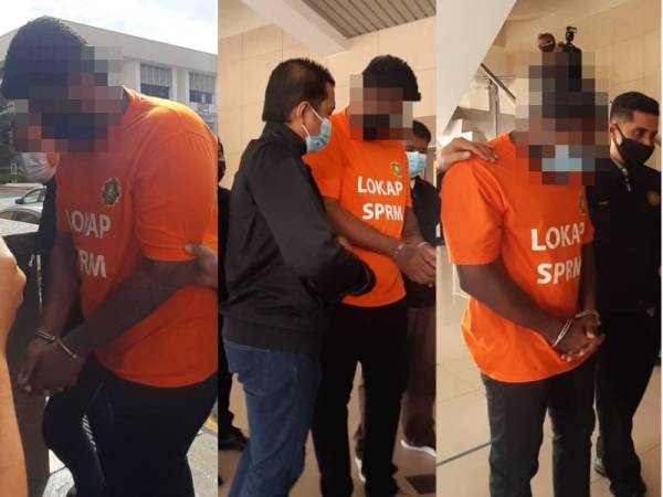 Ketiga-tiga suspek direman empat hari sehingga 10 Julai untuk membantu siasatan berhubung dakwaan rasuah membabitkan nilai RM65,000.