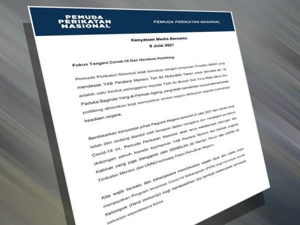 Kenyataan media Pemuda PN.