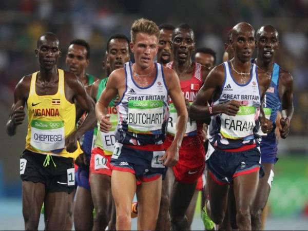 Butchart (hadapan) pada Olimpik Rio 2016 lalu. - Foto The Times