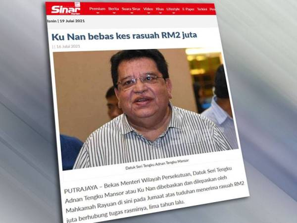 Laporan Sinar Harian pada 16 Julai 2021.