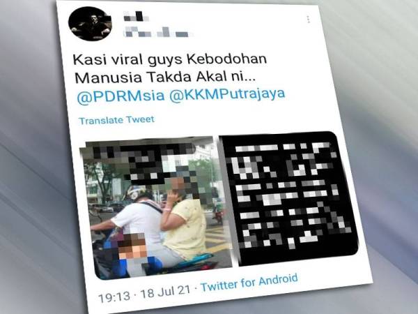 Gambar wanita memakai gelang merah jambu yang tular di media sosial.