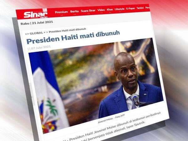 Laporan Sinar Harian pada 7 Julai lalu.