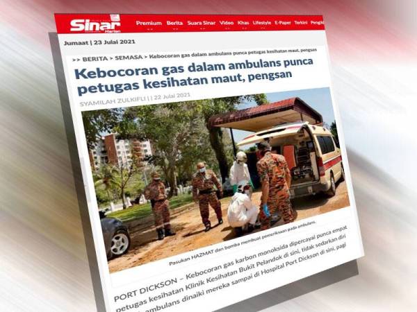 Laporan Sinar Harian pada Khamis.