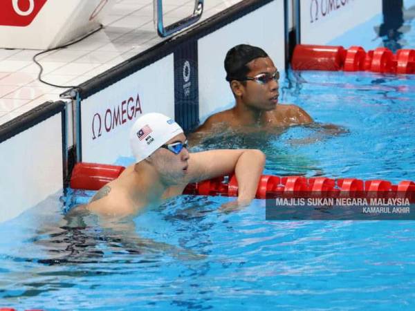 Welson Sim gagal melayakkan diri ke final 400m gaya bebas lelaki di Sukan Olimpik Tokyo pada Sabtu. - Foto Majlis Sukan Negara Malaysia