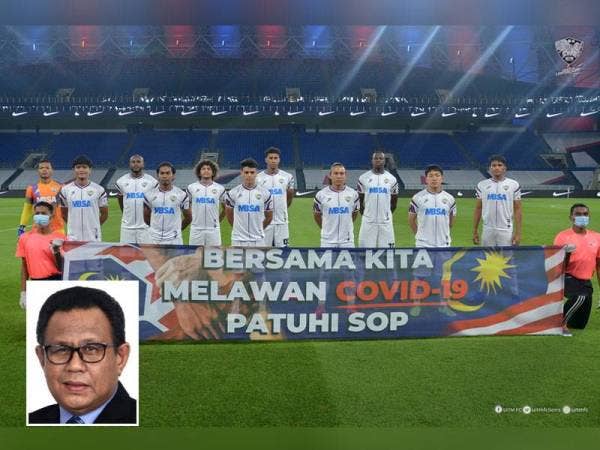 UiTM FC antara kelab yang mengambil bahagian dalam saingan Liga-M. (Gambar kecil) Mohd Sazili. FOTO: UiTM FC