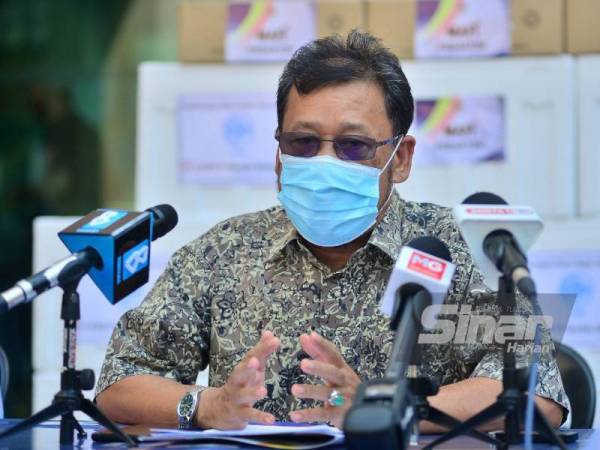 Che Abdullah dalam sidang medianya di PPV Dewan Seri Seroja pada Sabtu. - Foto Sinar Harian HALIM WAHID