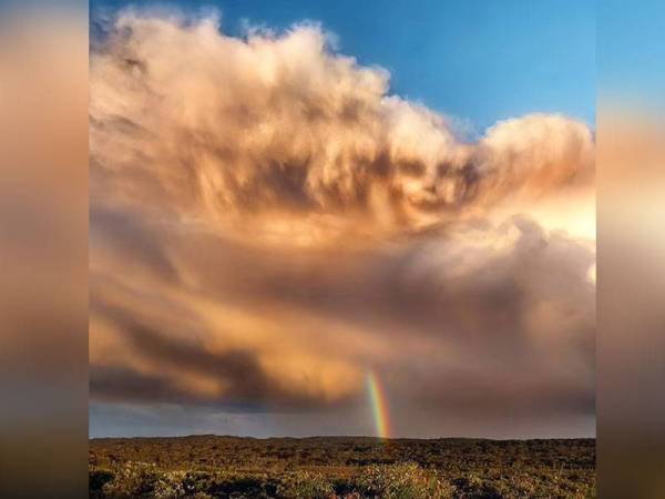 Gambar awan yang dirakamkan oleh Jarvis Smallman menunjukkan awan membentuk muka manusia yang kelihatan menakutan. - Foto Jarvis Smallman