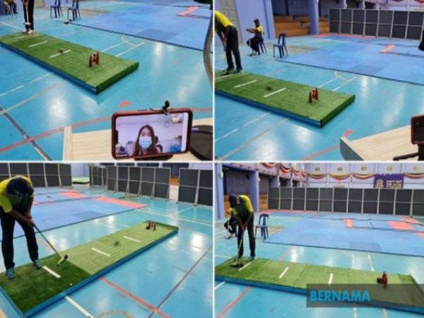 Kedua-dua pemain dari Malaysia itu bersaing di Dewan Majlis Sukan Negeri Perlis, Kangar. - Foto Bernama